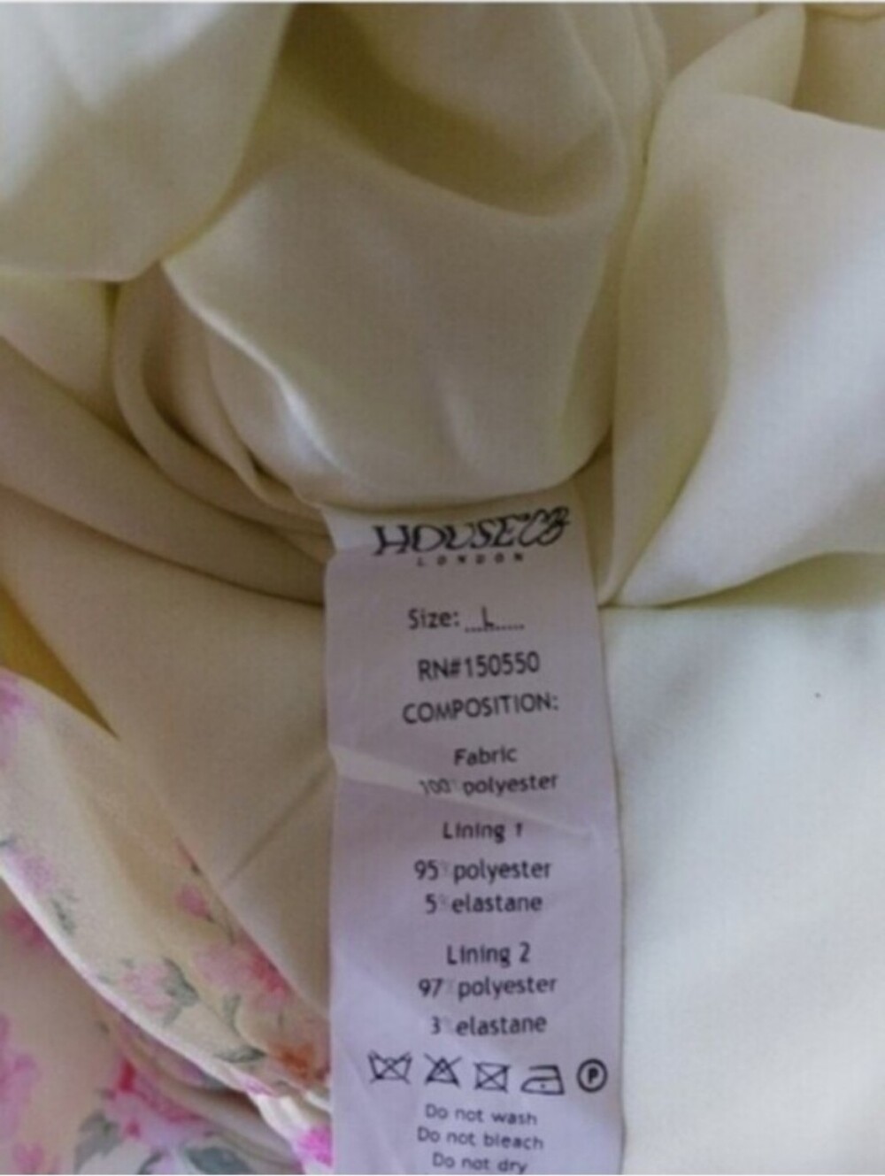 NWT House Of Cb London Giovanna Lemon Print Fkoral Mini Dress Size L - Picture 9 of 9